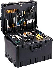 Jensen Tools 406-896 CEK-33 Deluxe Field Serice Kit with Rotationally Molded Case with Built-In Cart